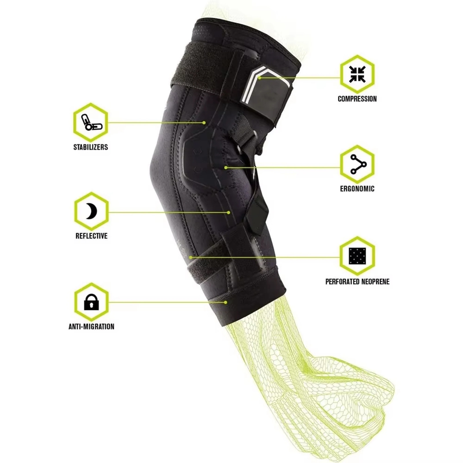 Bionic Elbow Brace Strap Maximum Hinged Support Hyperextension Football