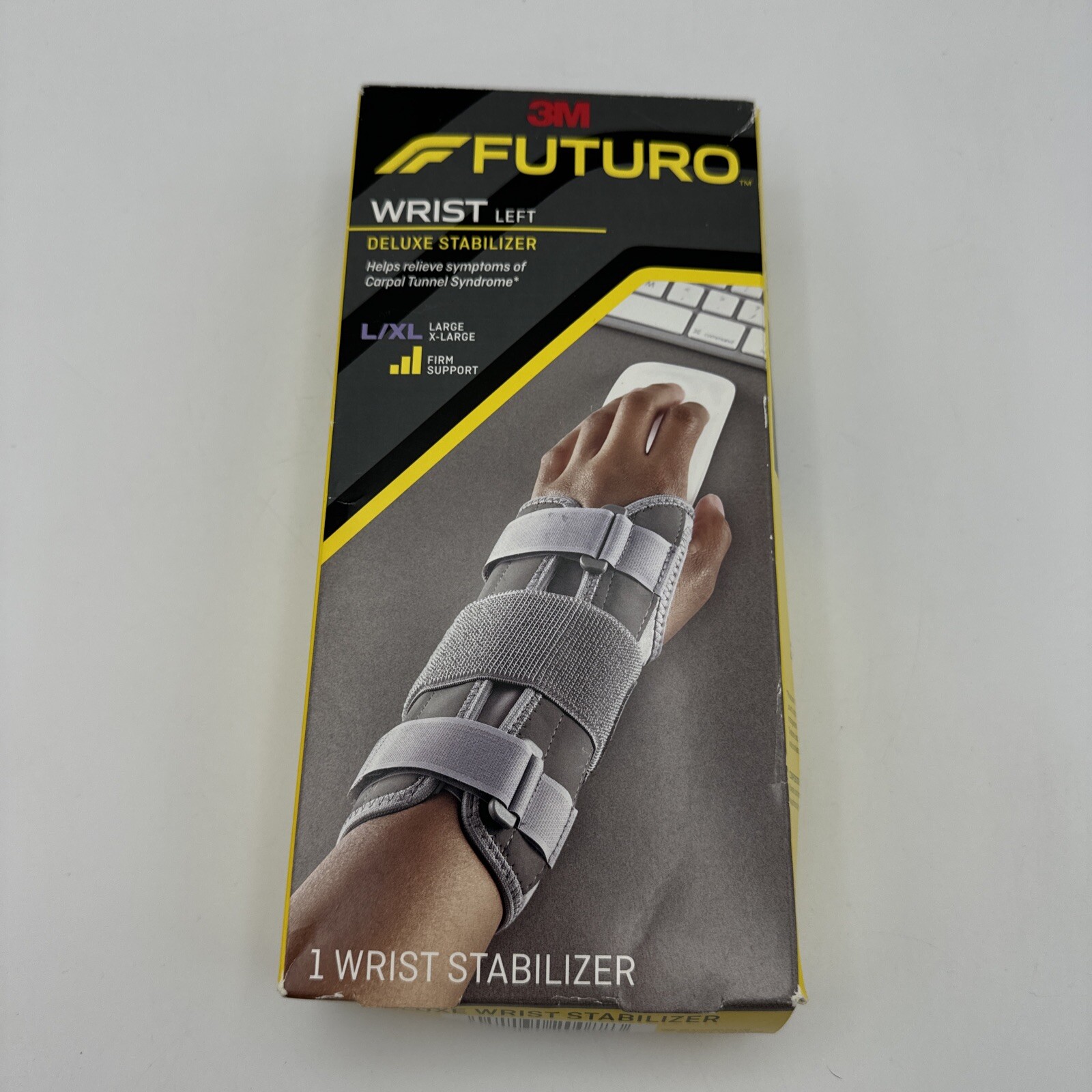 3M Futuro WRIST Deluxe Stabilizer Left Hand Size Large/XL Carpal Tunnel Relief