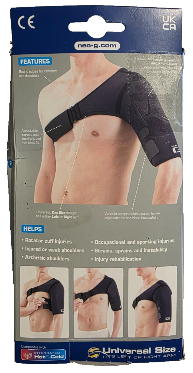 NEO G REF 696 EASY-FIT SHOULDER SUPPORT UNIVERSAL SIZE LEFT or RIGHT ARM