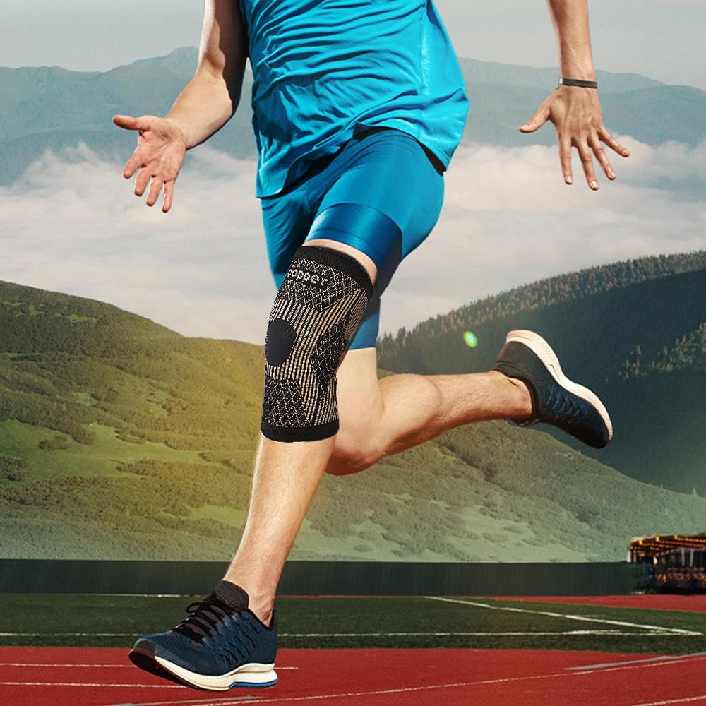 Copper Knee Brace Compression Sleeve for Arthritis Pain Relief Sports Support