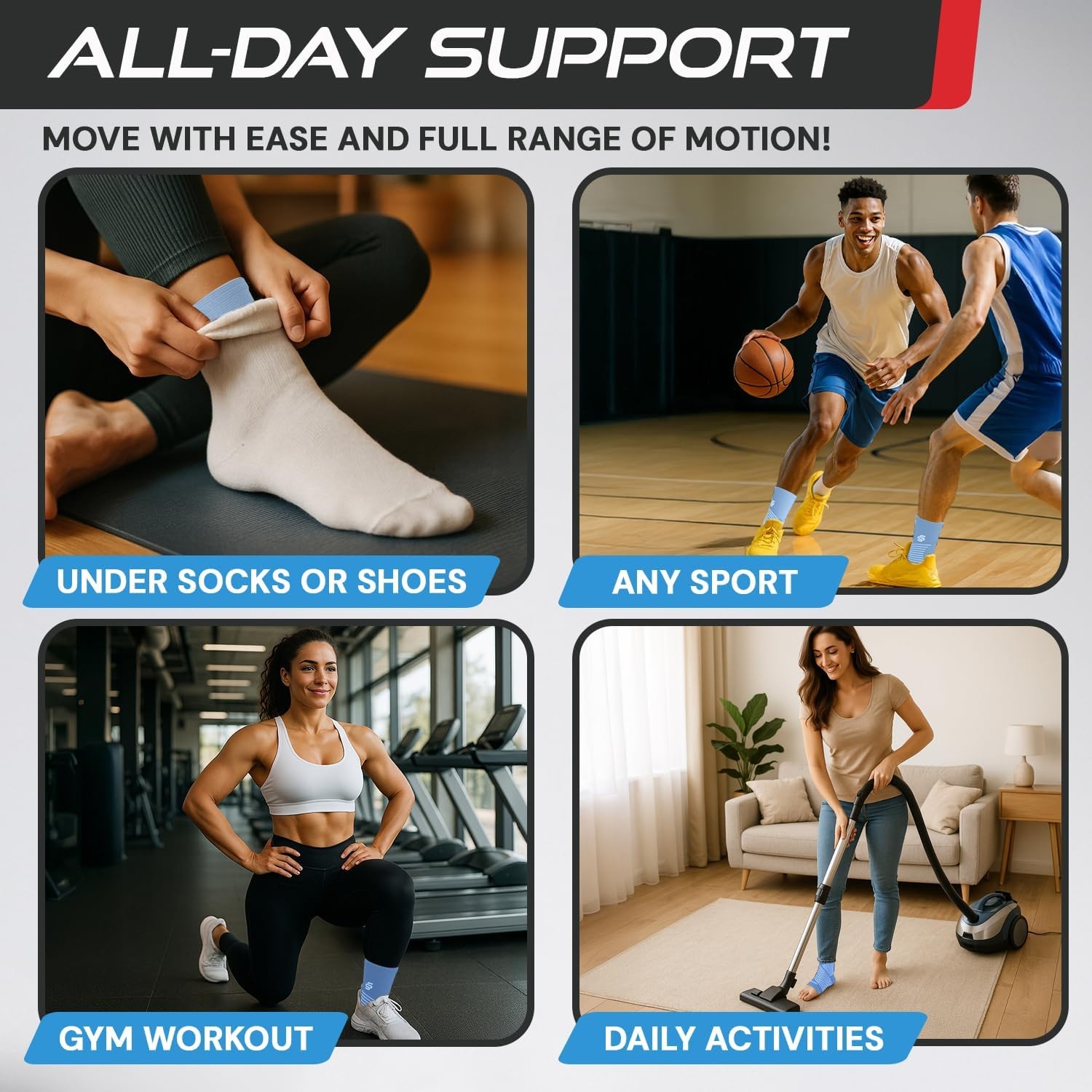 Sleeve Stars Ankle Brace for Women & Men, Ankle Wrap for Sprain, Compression
