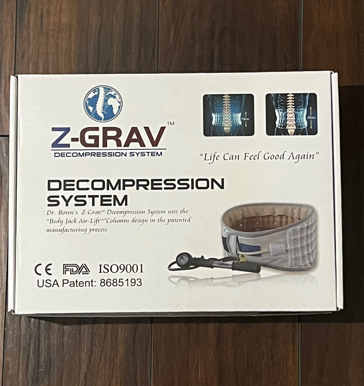 Z-Grav Decompression System Belt For Back Pain Relief Size XL