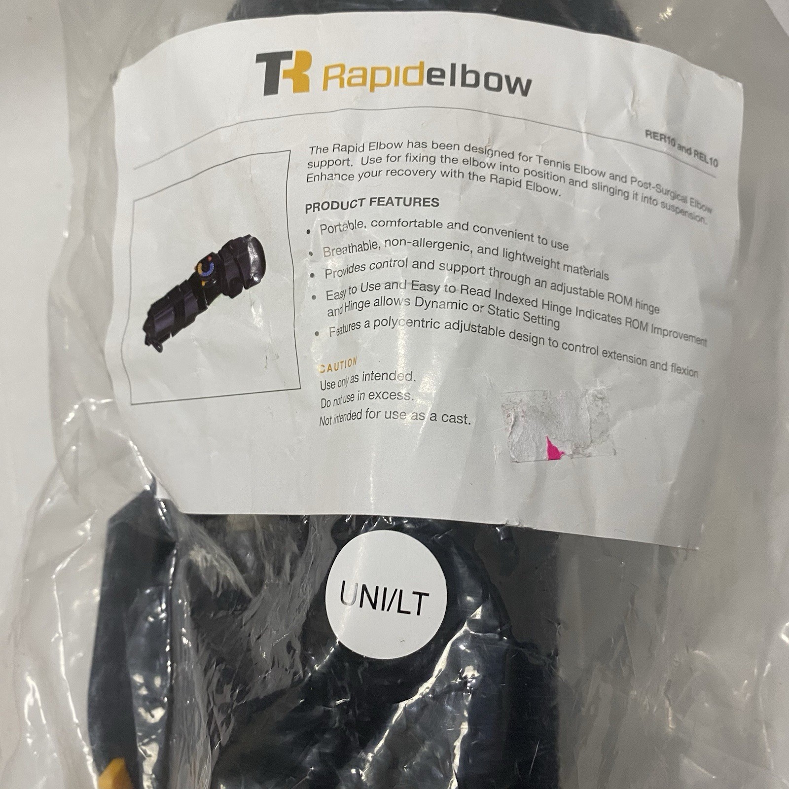 New TR Rapid Elbow Universal Left Adjustable Hinged Elbow Brace New