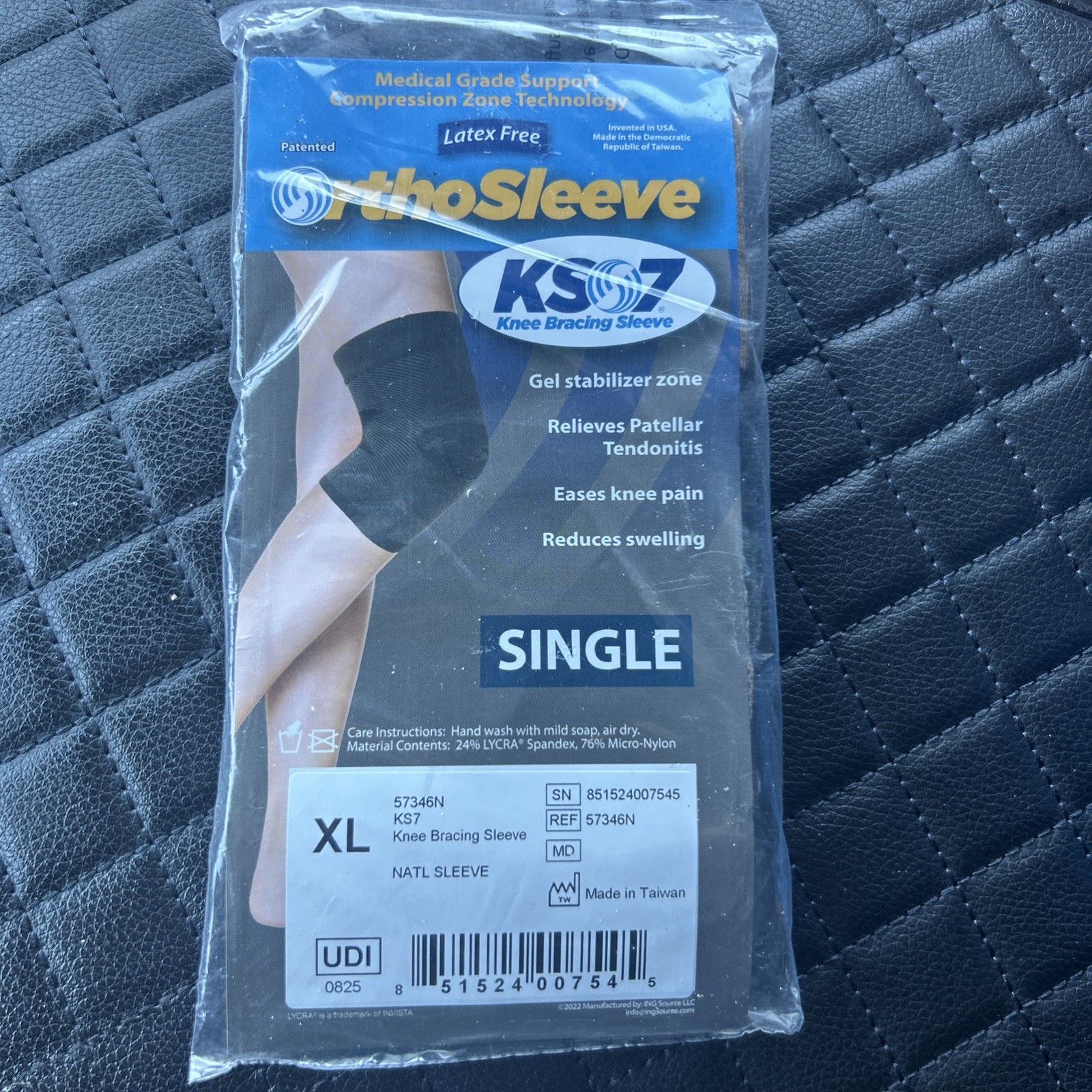 OrthoSleeve Size XL (19″-21″) Single Knee Brace Ks7 Beige Gel Stabilizer Zone