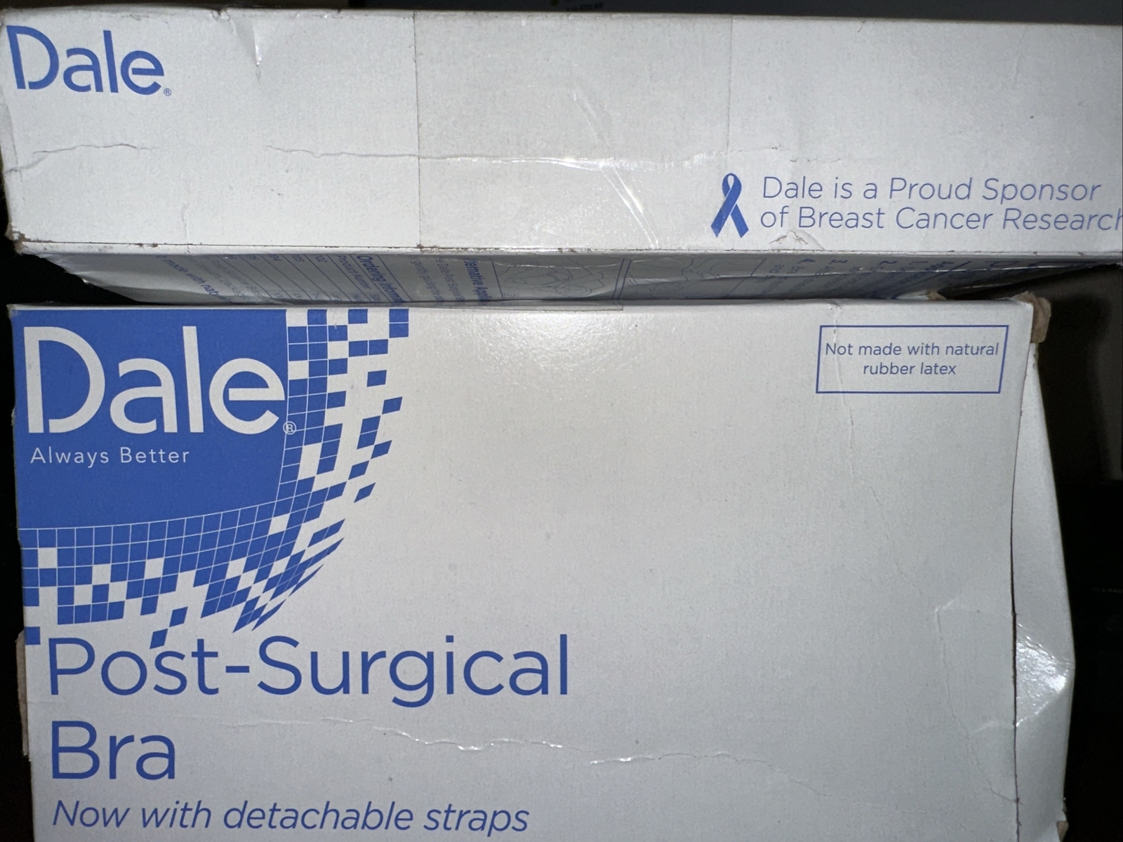 Post Surgical Bra, Medium Size B-D 34-36”, White, By Dale #702, Latex Free, New!