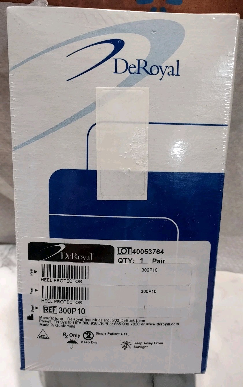 Deroyal Heel Protector 300P10 Polyfiber Universal Sealed Box