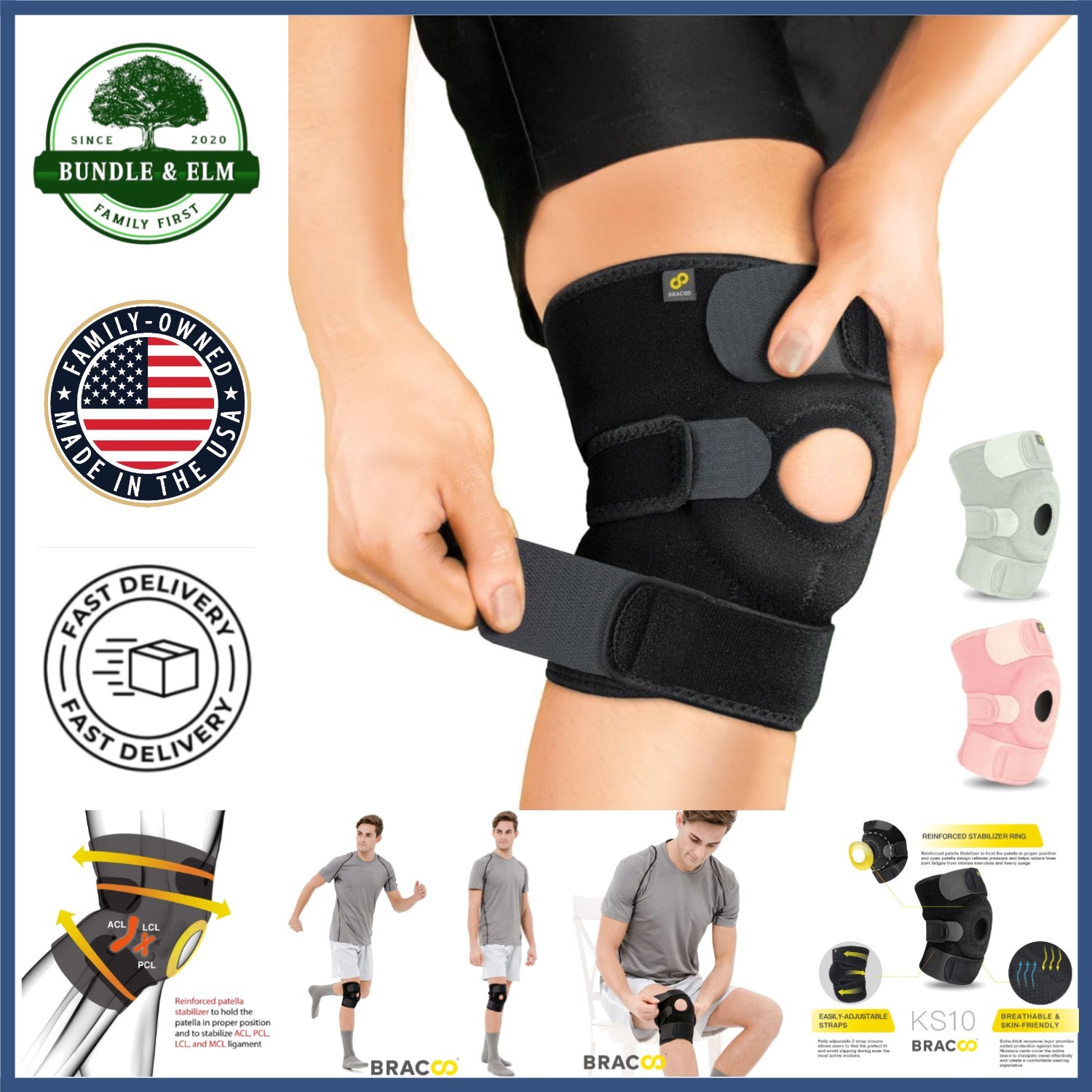Adjustable Knee Brace for Enhanced Support During Workouts and Recovery
