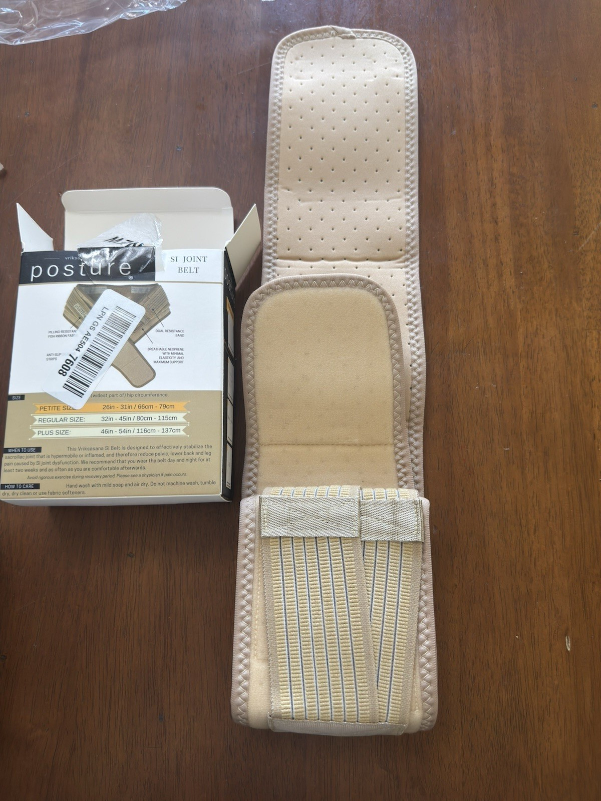 Sacroiliac Hip Belt for Women and Men Size Petite Nude