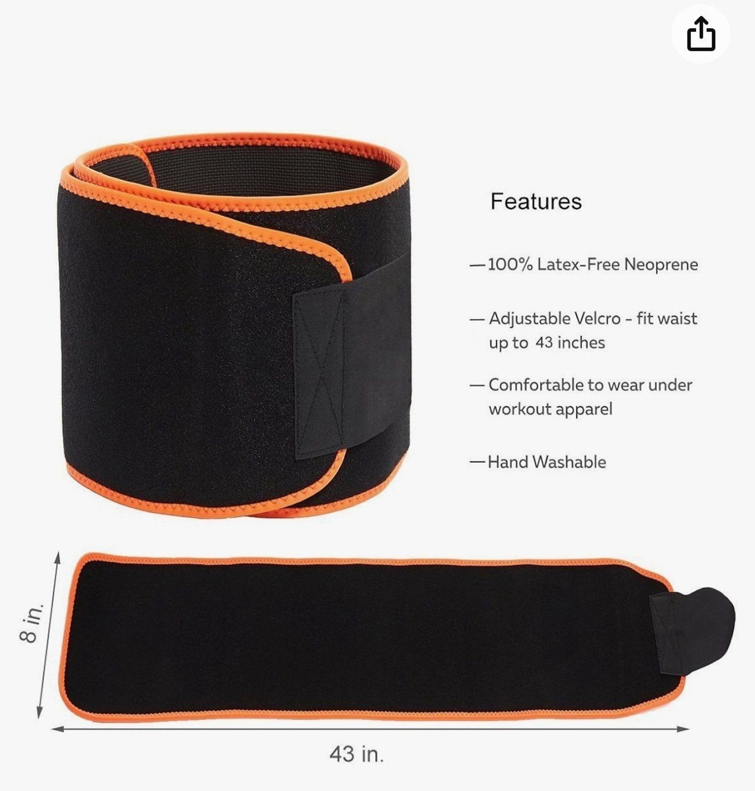Women /Men Sweat belt waist trainer band New