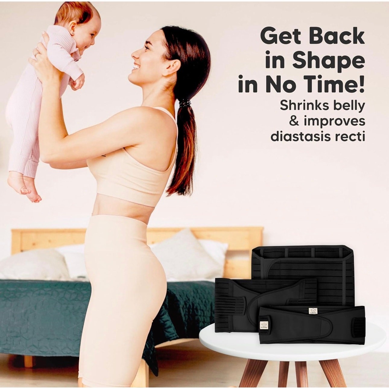 KeaBabies Revive 3-in-1 Postpartum Recovery Belt Belly Band Shapewear Size M/L