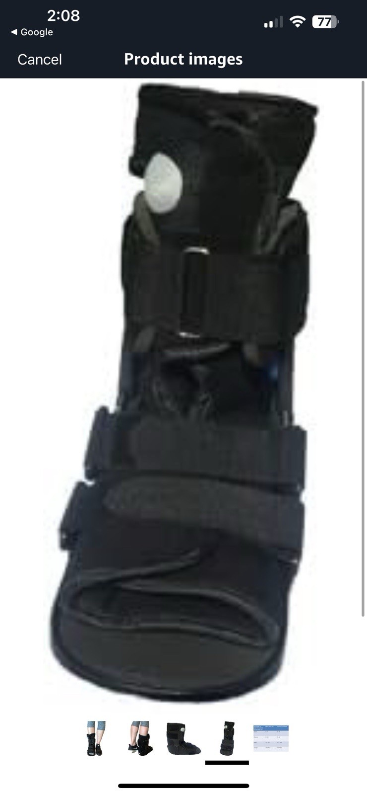 Mid-Calf Air Walker Pneumatic Walker Boot Foot/Ankle Boot L4360 (Large)