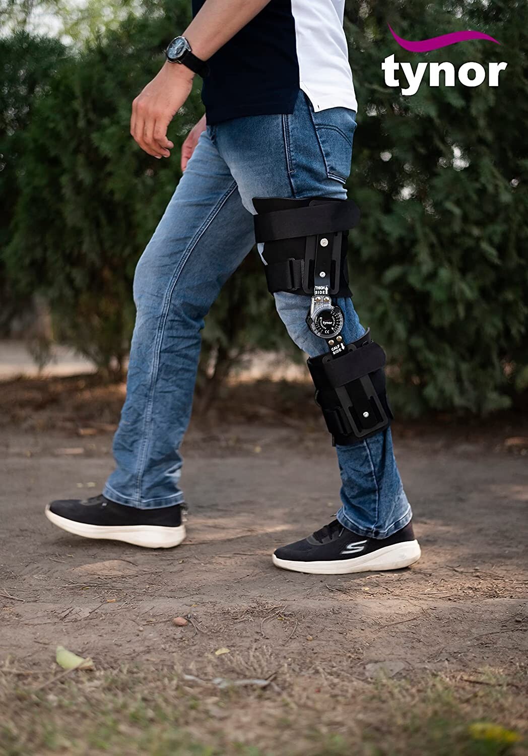 TYNOR R.O.M. Knee Brace 18″/46cm, Black, Universal Size, 1 Unit I Free Shipping