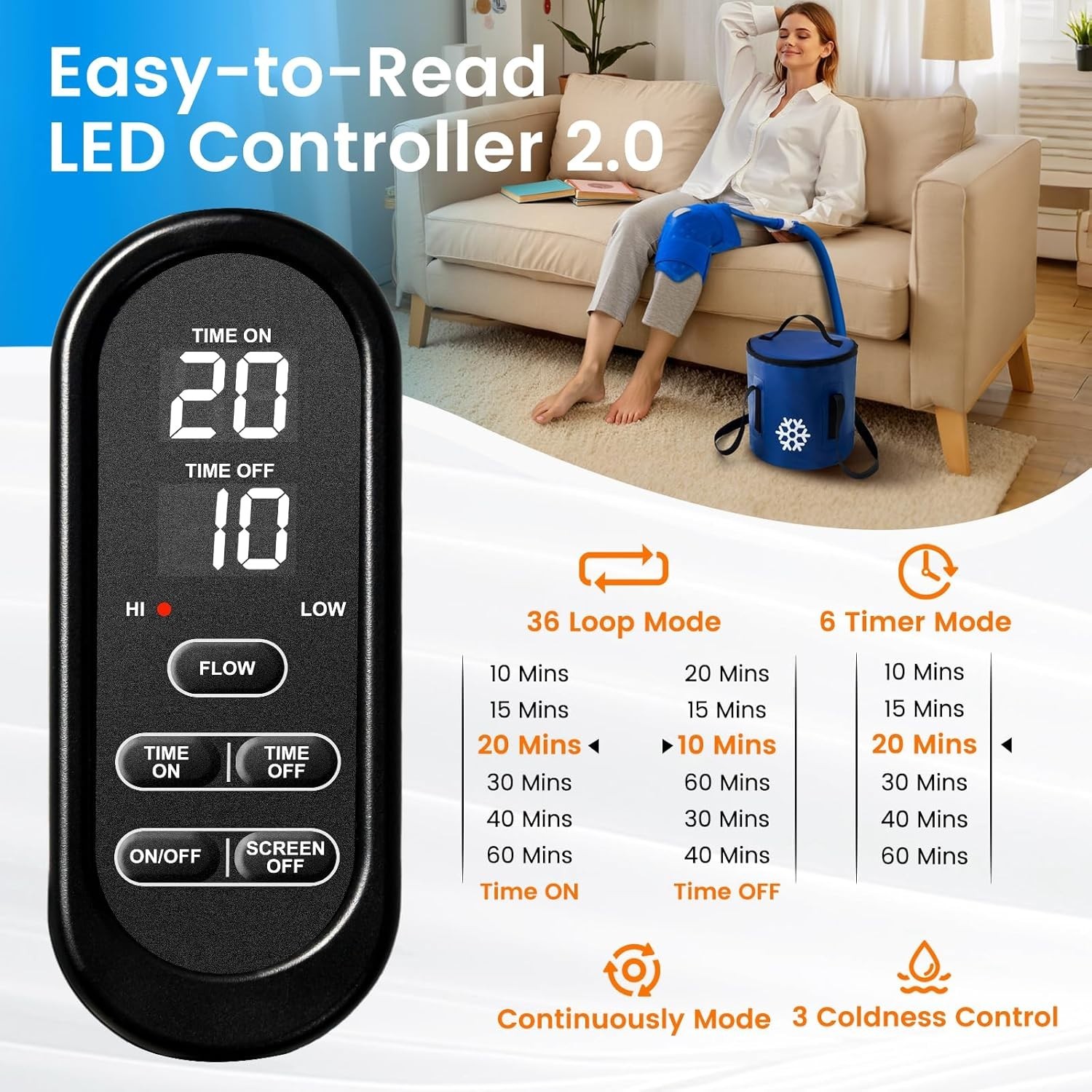 Cold Therapy Machine, Ice Machine for Knee Care After-Surgery, Knee Replaceme…