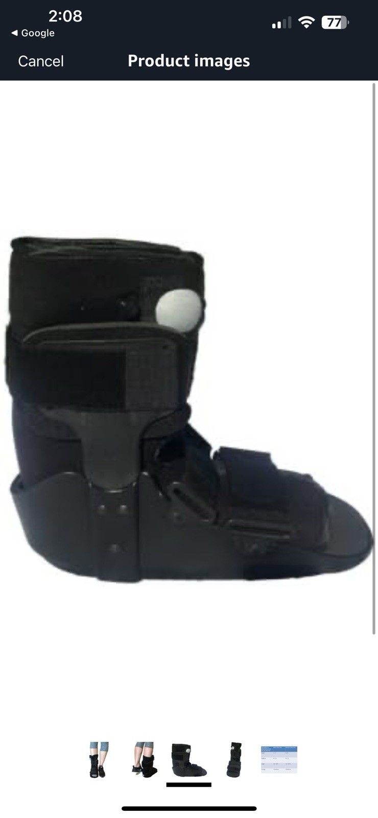 Mid-Calf Air Walker Pneumatic Walker Boot Foot/Ankle Boot L4360 (Large)