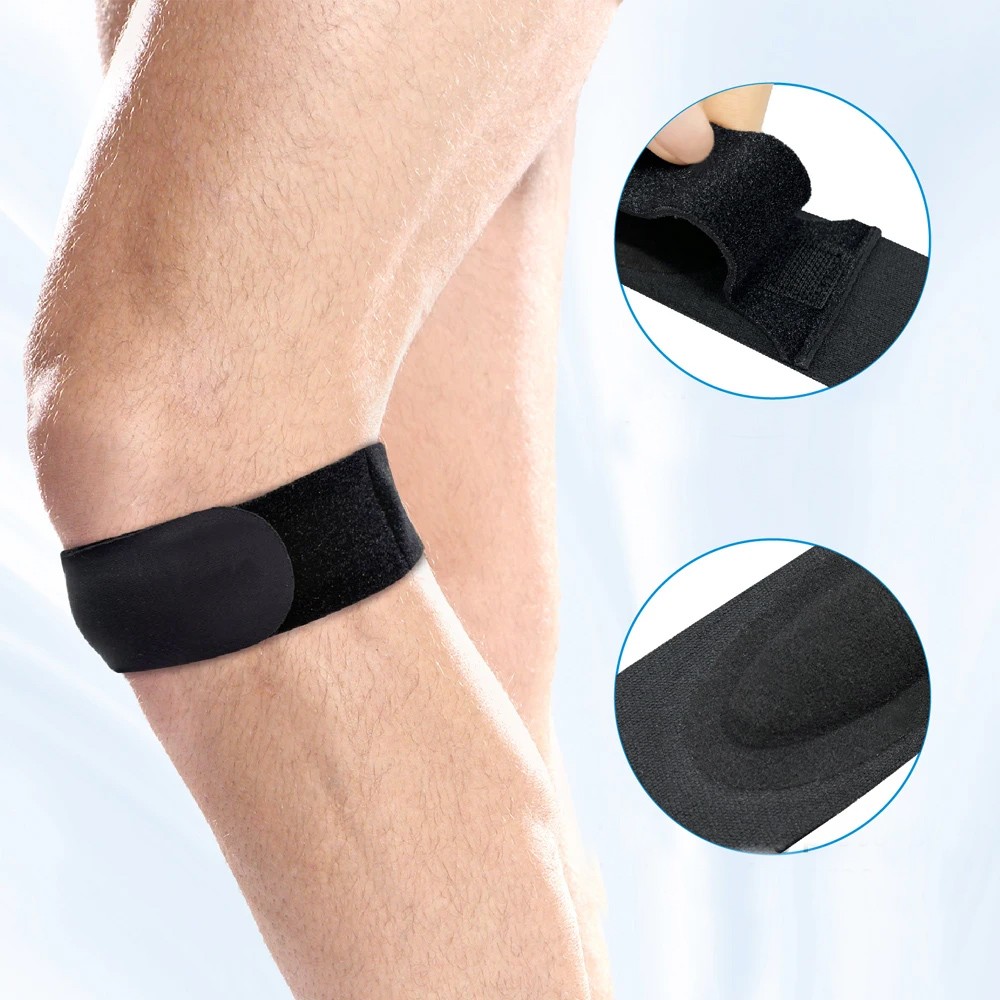 1Piece Adjustable Knee Support Bands Patella Tendon Strap for Men and Women