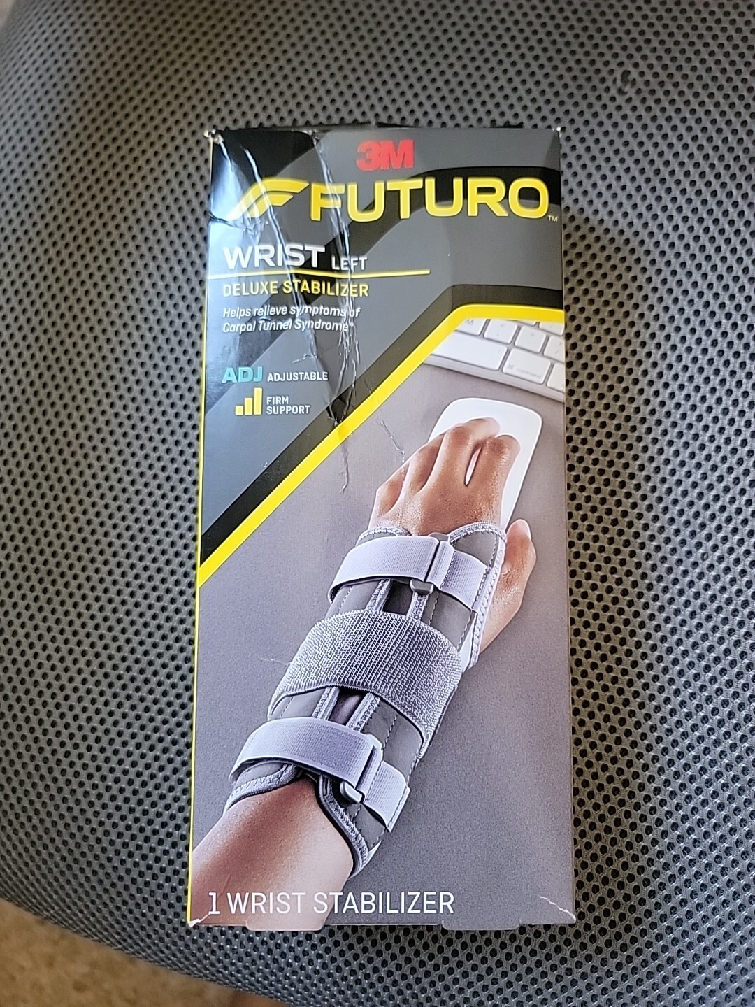 3M Futuro Wrist Deluxe Stabilizer LEFT Hand Adjustable Sizing Firm Support #627