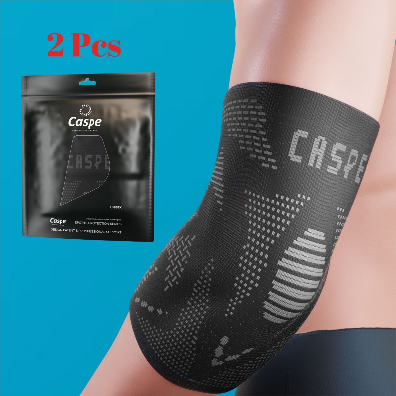 2 Pcs Elbow Brace Compression Support Sleeve Fit Arthritis Tendonitis Joint Pain