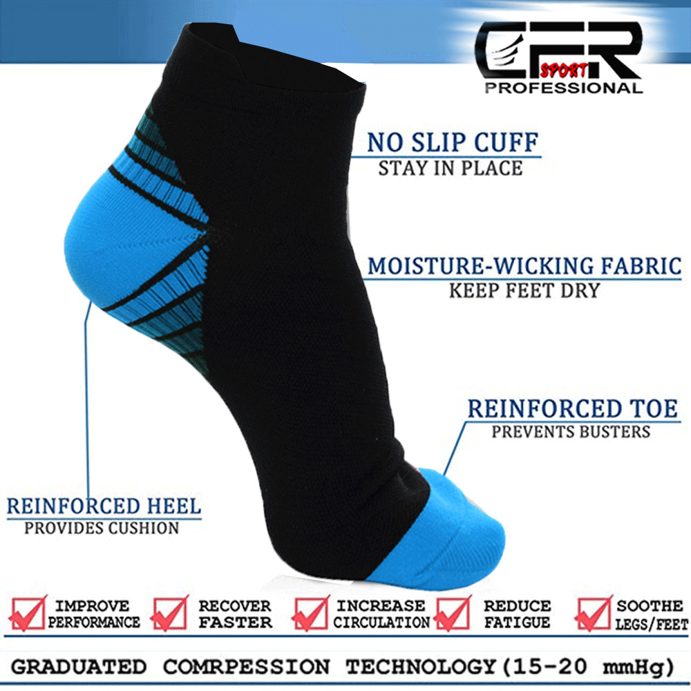 Ankle Brace Support Compression Sleeve Plantar Fasciitis Pain Relief Foot Socks