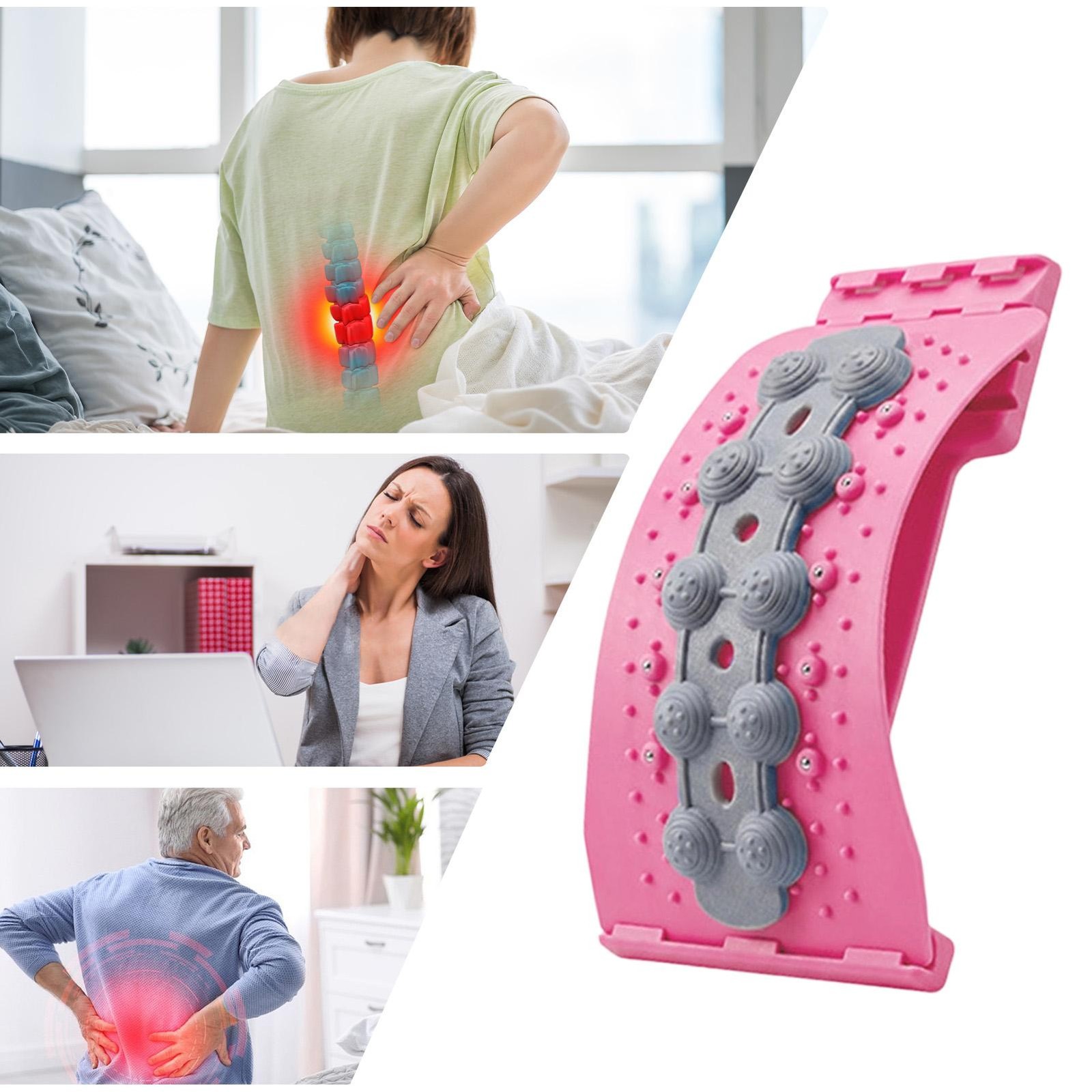 Back Stretcher 4-level Adjustable Height Back Stretching Board Fitness Waist