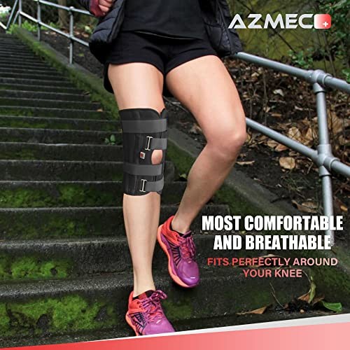 Straight Leg Brace Tri-Panel Orthopedic Knee Immobilizer 12″ Long Adjustable