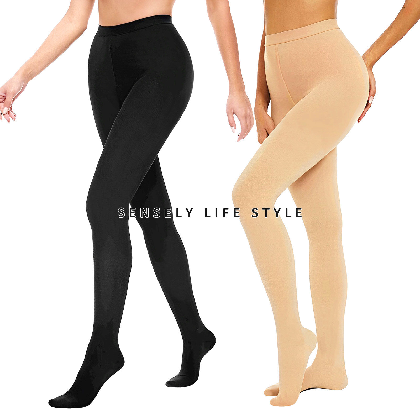 Black Beige Compression Pantyhose Socks 20-30 Tights Improved Circulation S-XXXL