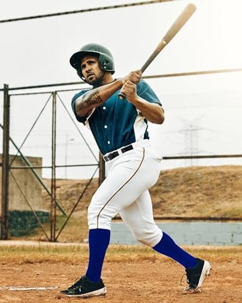 High Football Socks Multiple Sizes over the Knee Baseball Socks Medium Royal