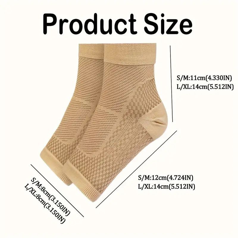 2Pair 20-30mmHg Ankle Brace Compression Sleeve Support Socks Foot Fasciitis Pain
