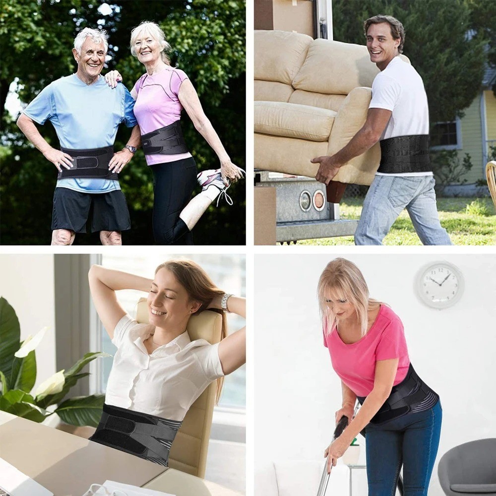 Adjustable Lower Back Brace Lumbar Support Waist Belt For Men Women Pain Relief