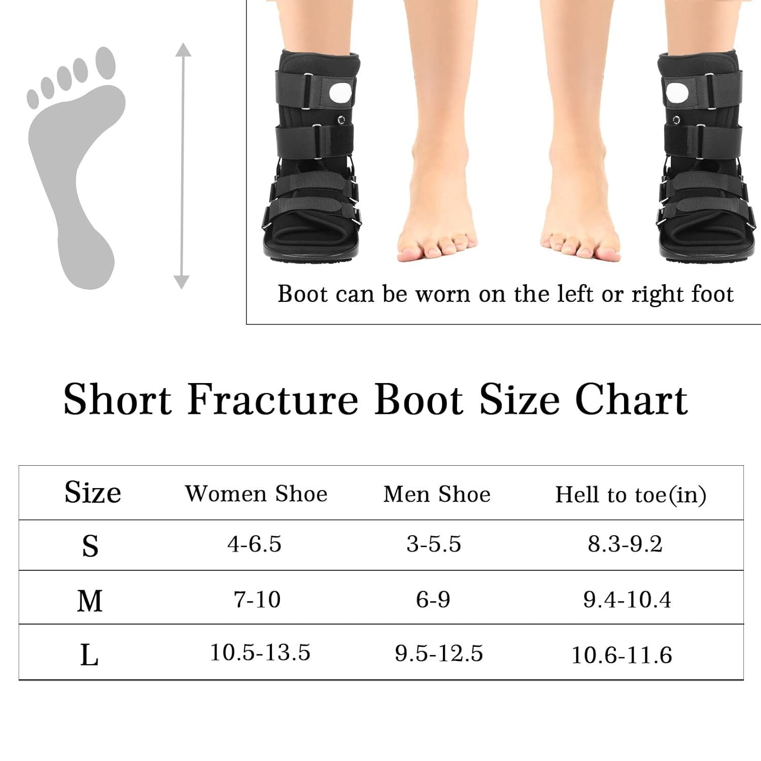 Jewlri Short Air Walker Fracture Boot Walking Protection Boot Inflatable