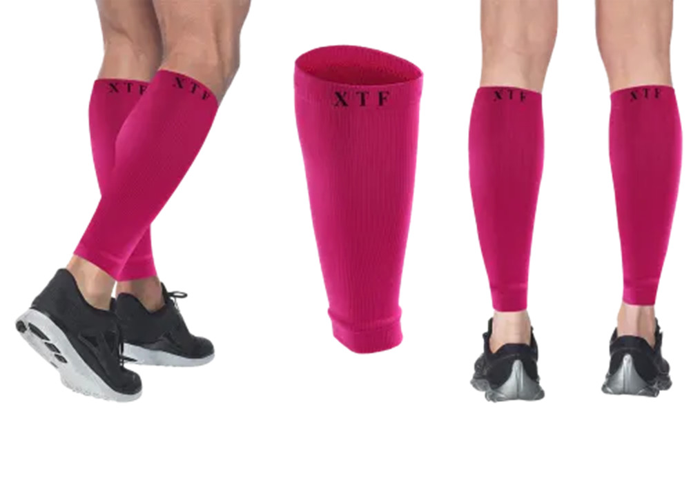 Extreme Fit Compression Calf Sleeves – Large/XL – Fuchsia
