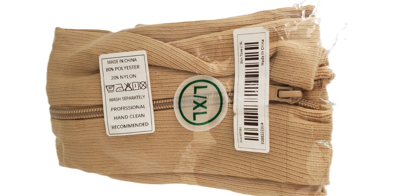 3 Pair Unisex Beige Tan Compression Socks Side Zip Open Toe Leg Support L/XL New