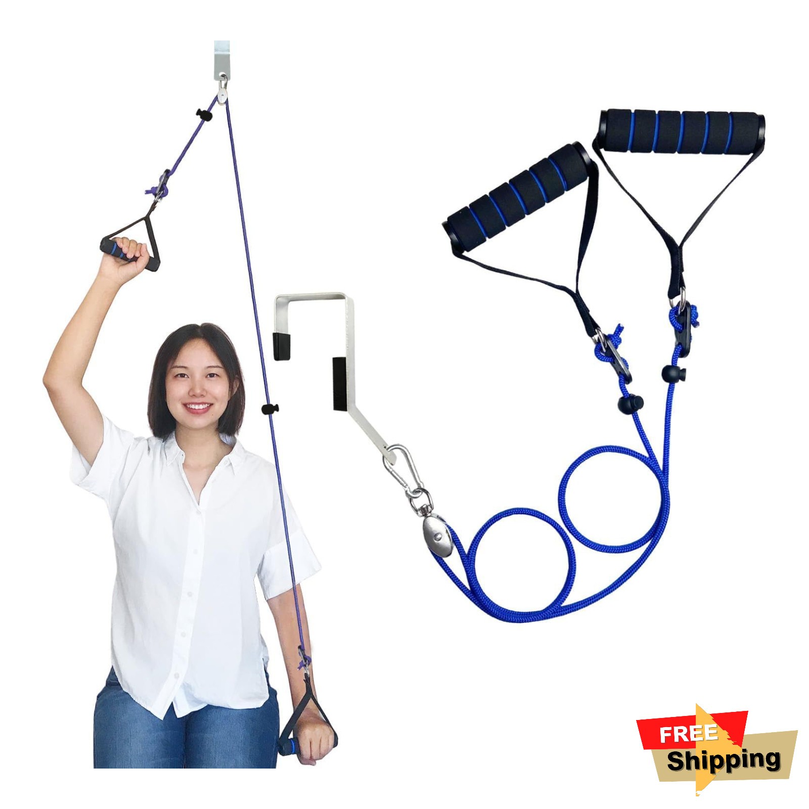 Shoulder Pulley for Physical Therapy Over Door Rehab Free Shipping