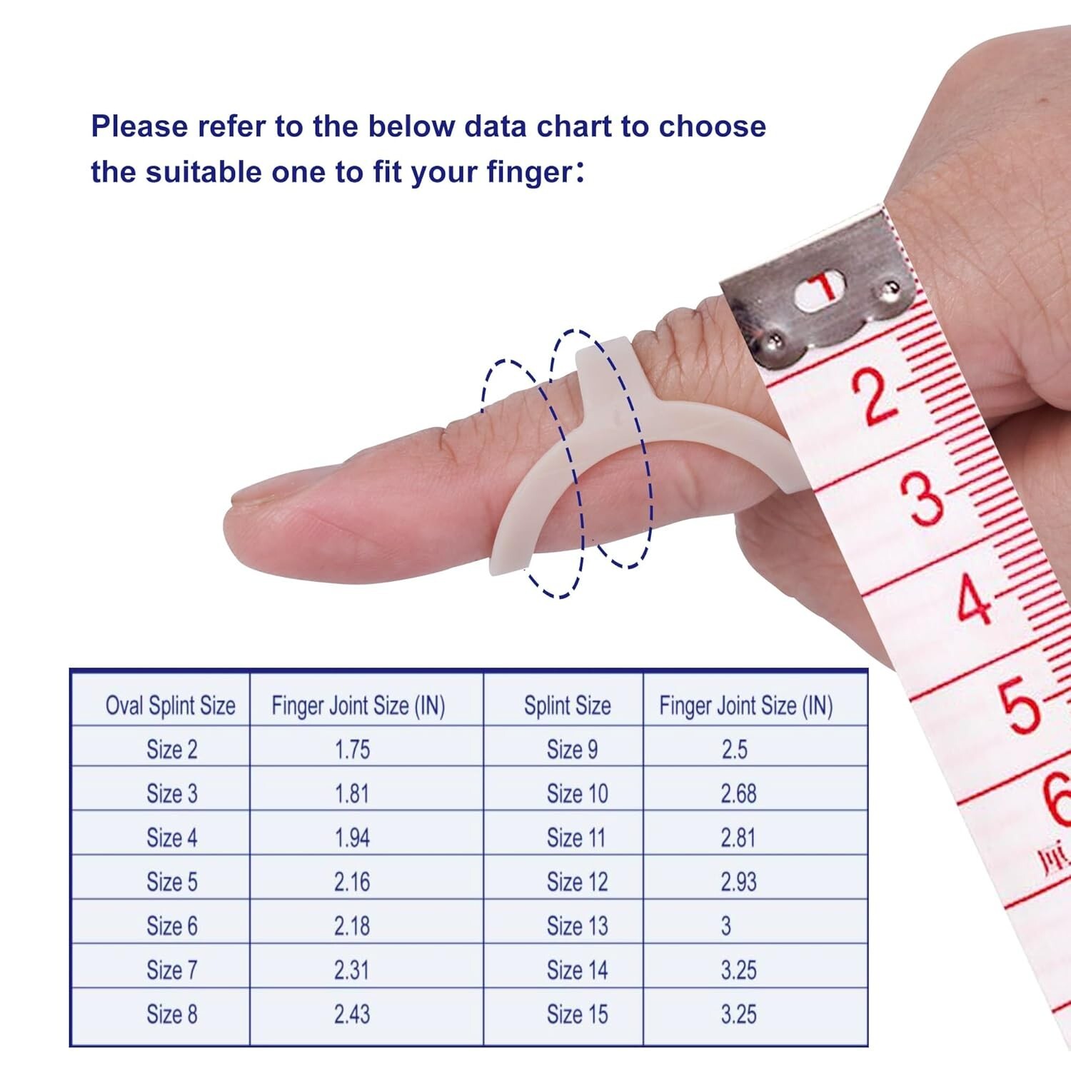 Oval Finger Splint 8 pcs and Trigger Splints 2 4,5,6,7,8,9,10,11