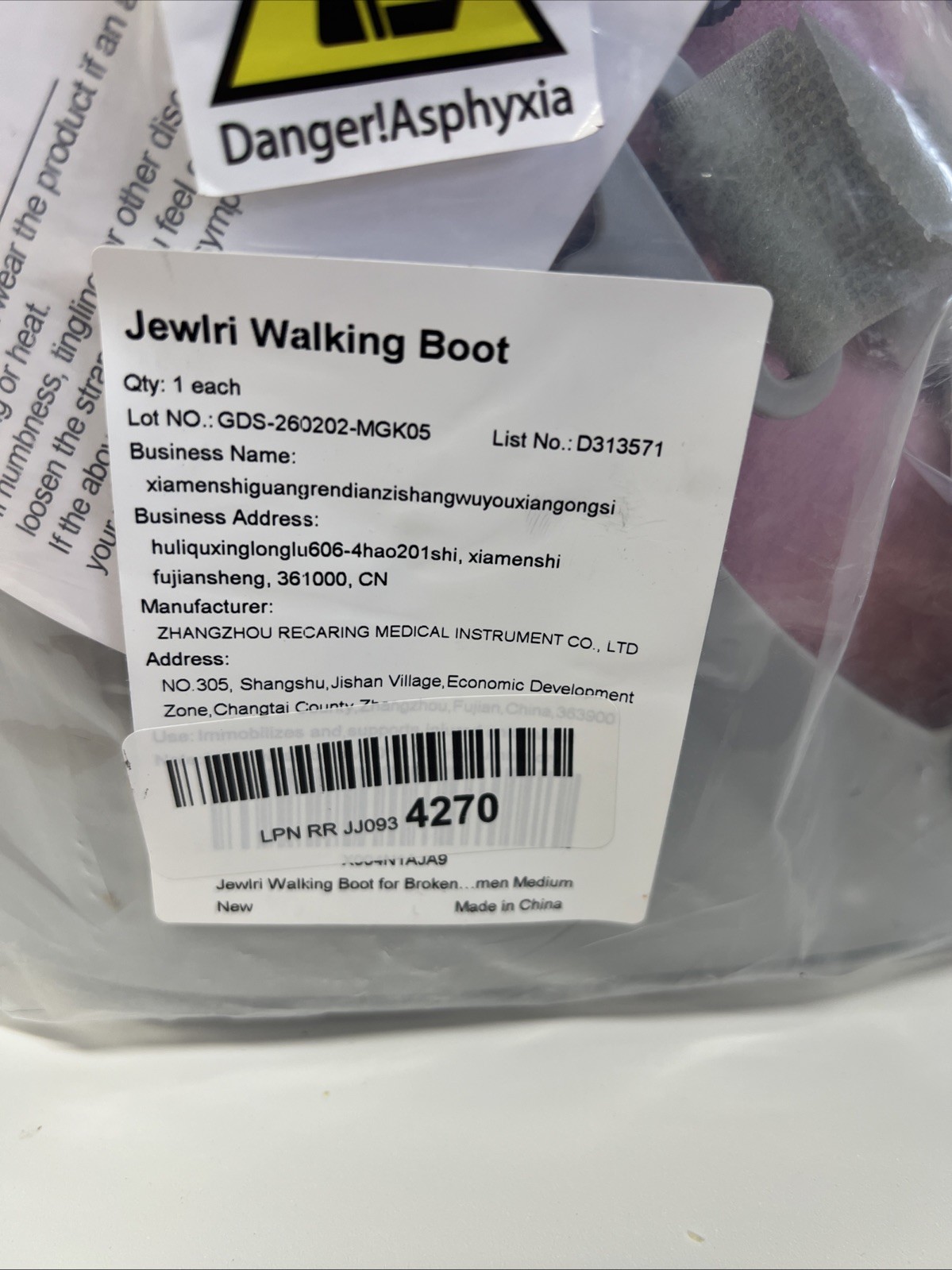 Jewlri Walking Boot for Broken Foot, Air Cam Walker Boot for Foot Injury Adju..