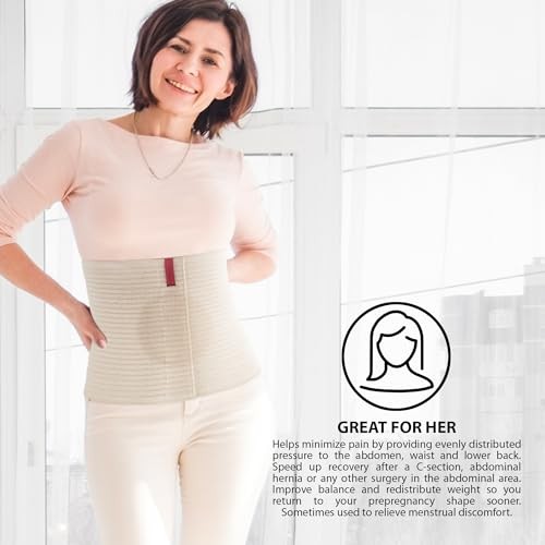 Premium Umbilical Hernia Belt for Men and Plus Size 3XL (up to 52″) Beige