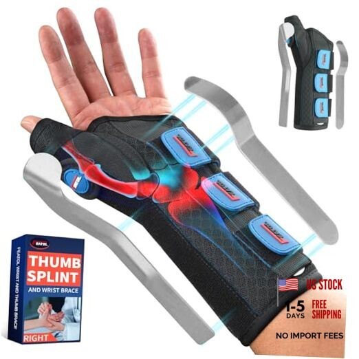 Carpal Tunnel Wrist Brace Night Small/Medium(Pack of 1) Left Hand-Black Blue
