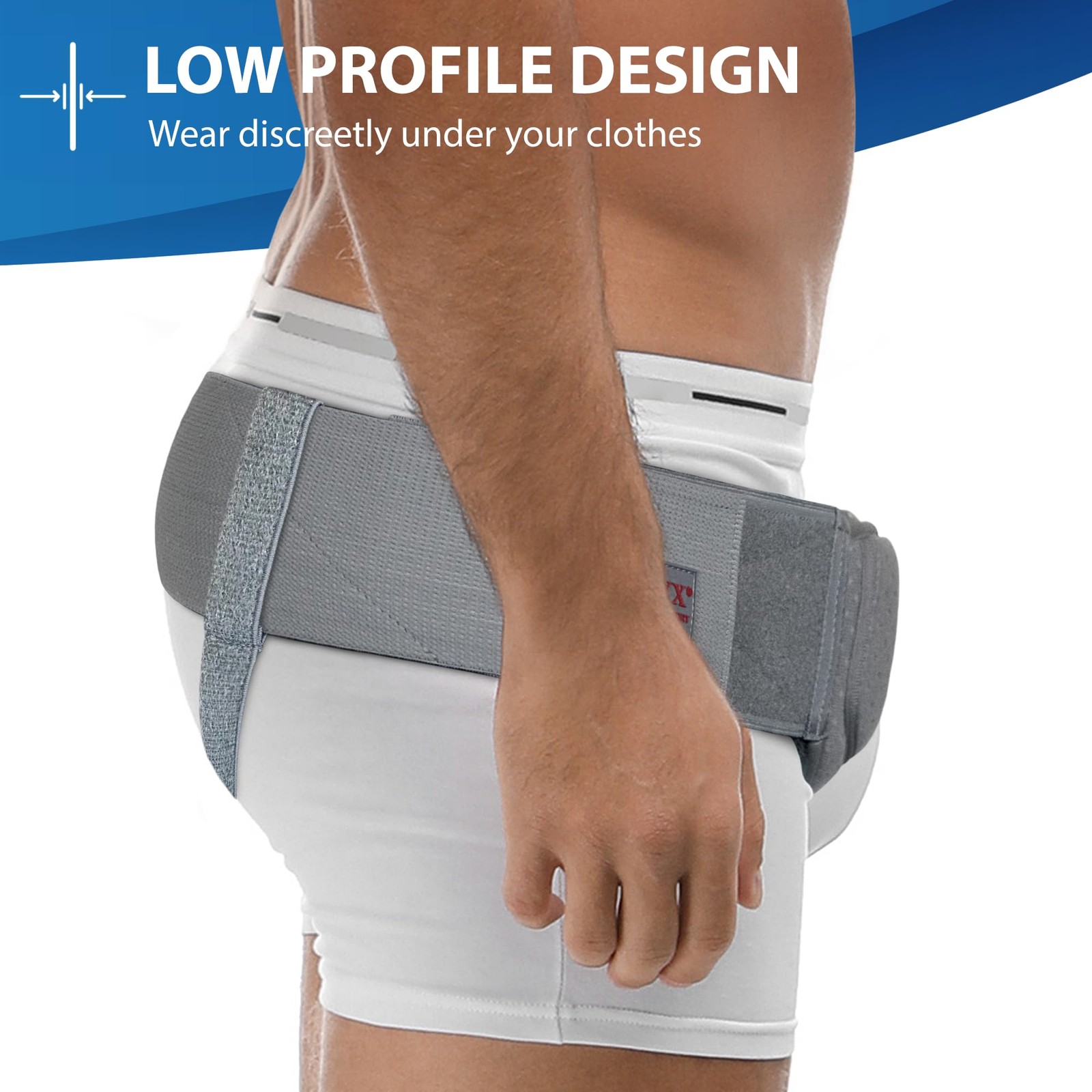 ORTONYX Inguinal Hernia Belt for Men and Women with Removable Compression Pad an