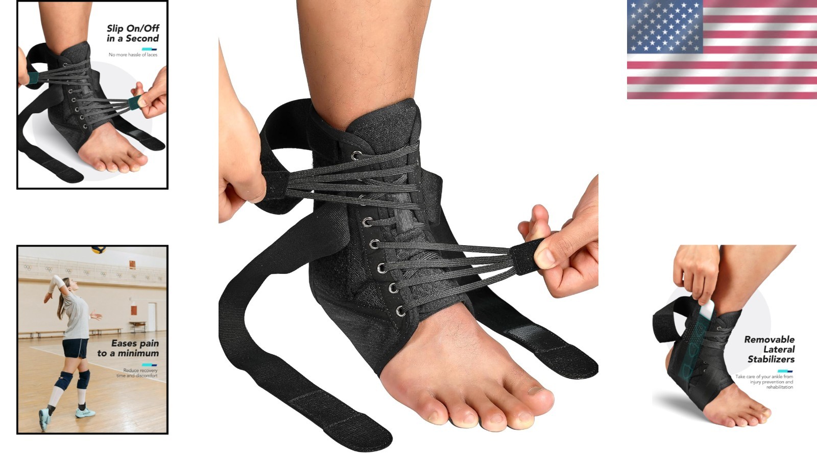 Speed Laces Ankle Stabilizer for Sprained Ankle Recovery