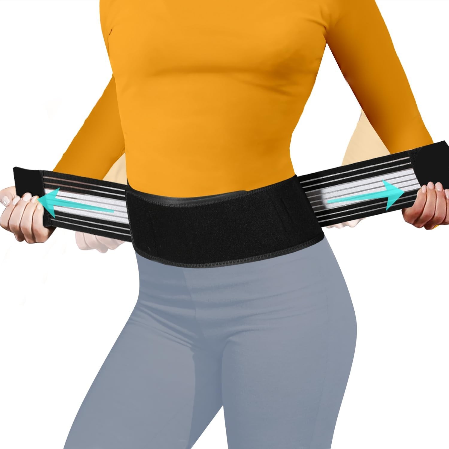 Lightweight Back Support Belt for Lower Back Pain Relief Under Clothes