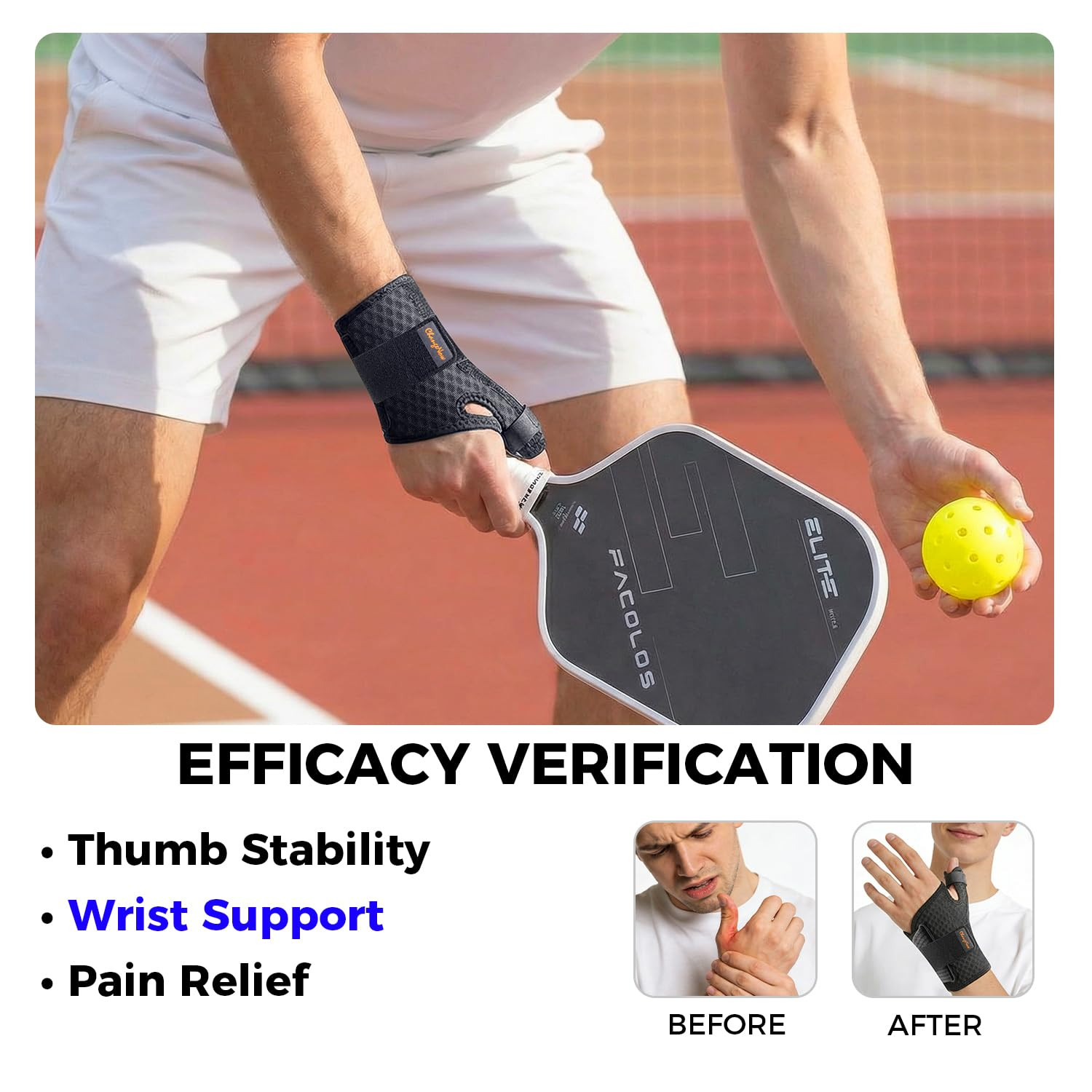Medical-Grade Pain Relief Thumb Spica Splint, Right/Left Hand Thumb Brace | U…