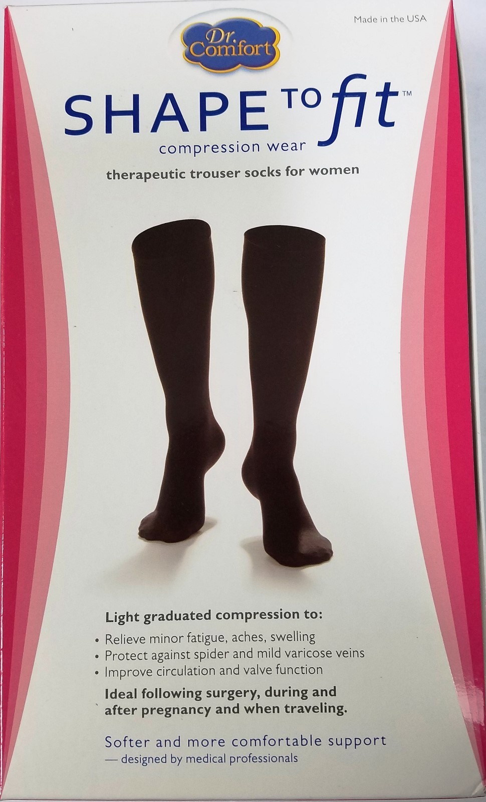 Womens Trouser Dress Socks 15-20 mmHg Compression Supports Calf Therapeutic