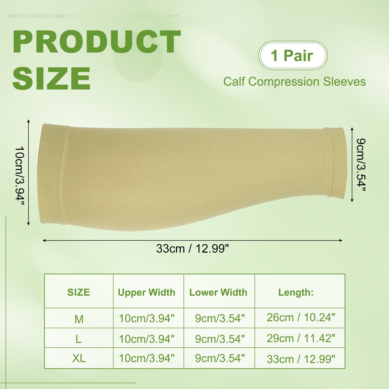 Calf Compression Sleeves, Fitting for Running, XL & Skin Color & Spandex