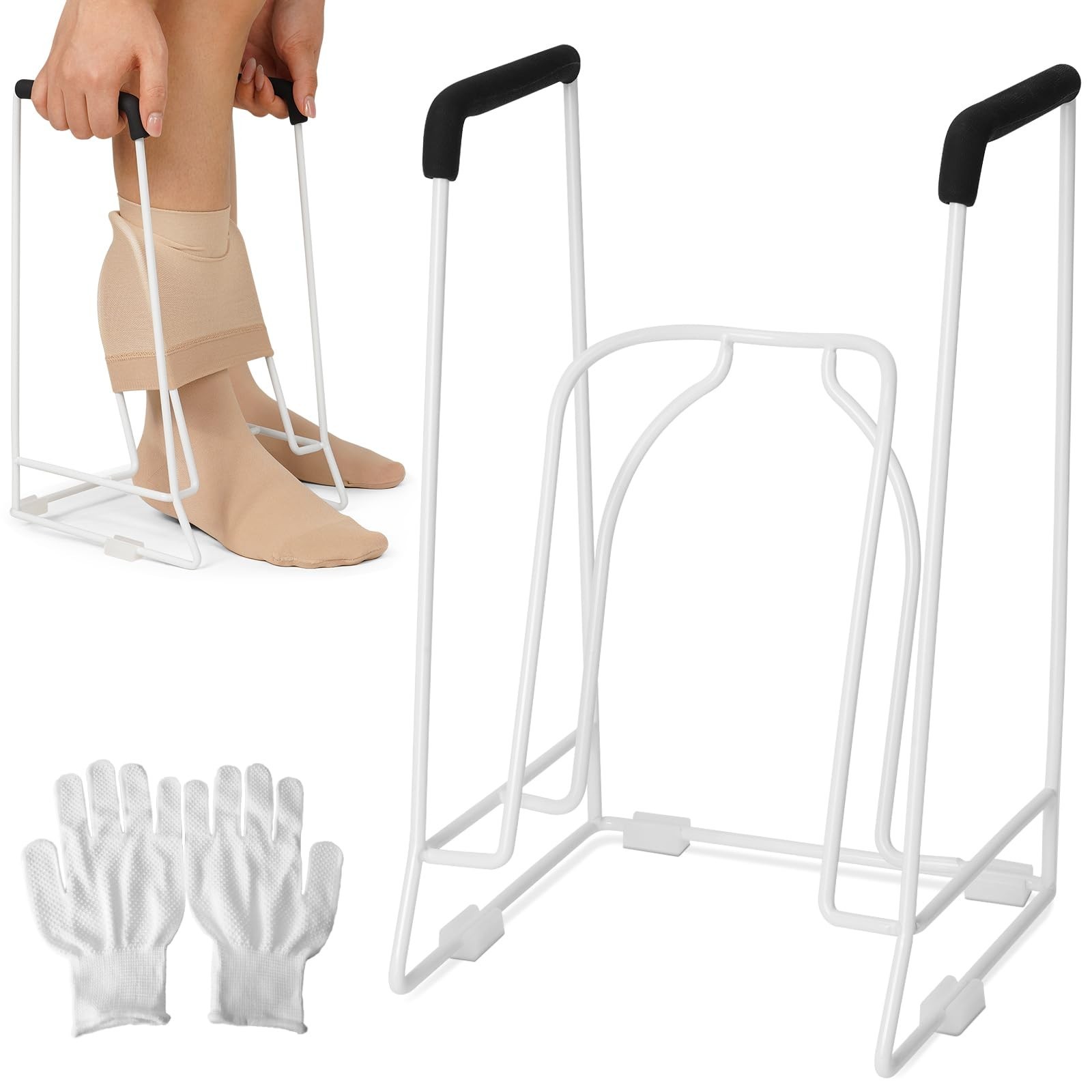 Compression Sock Aid Tool for Seniors | Easy Stocking Donner for Medium Calf ( 1