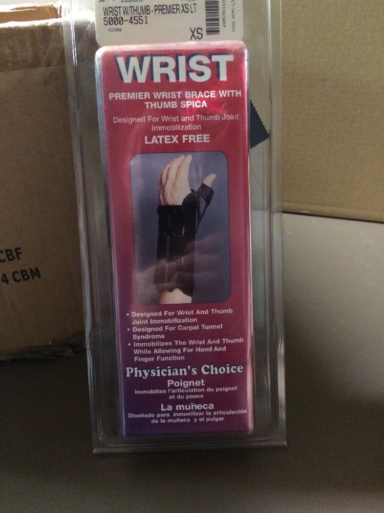 Physicians Choice Premier Wrist Brace Left Size XS #5000-4551 NIP