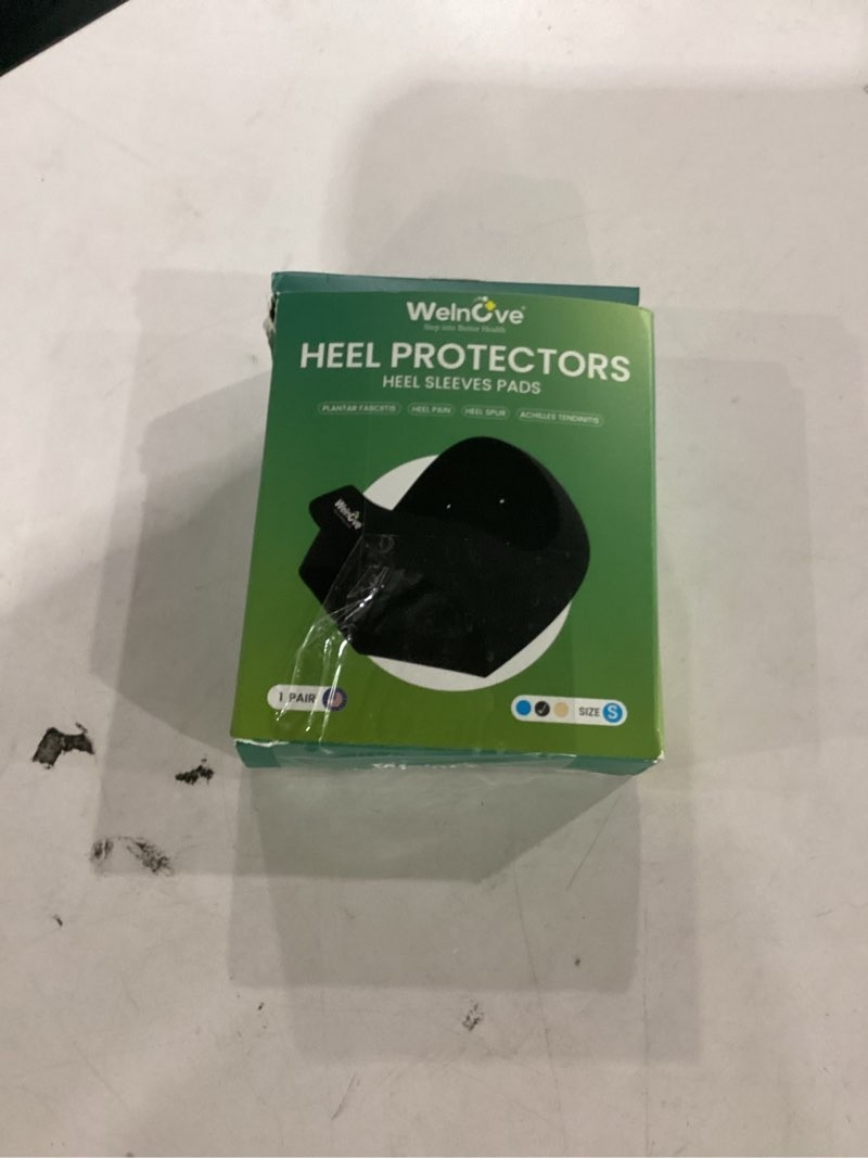 WelnCove Heel Protectors Sleeves Pads Plantar Fasciitis Heel Pain Size S New