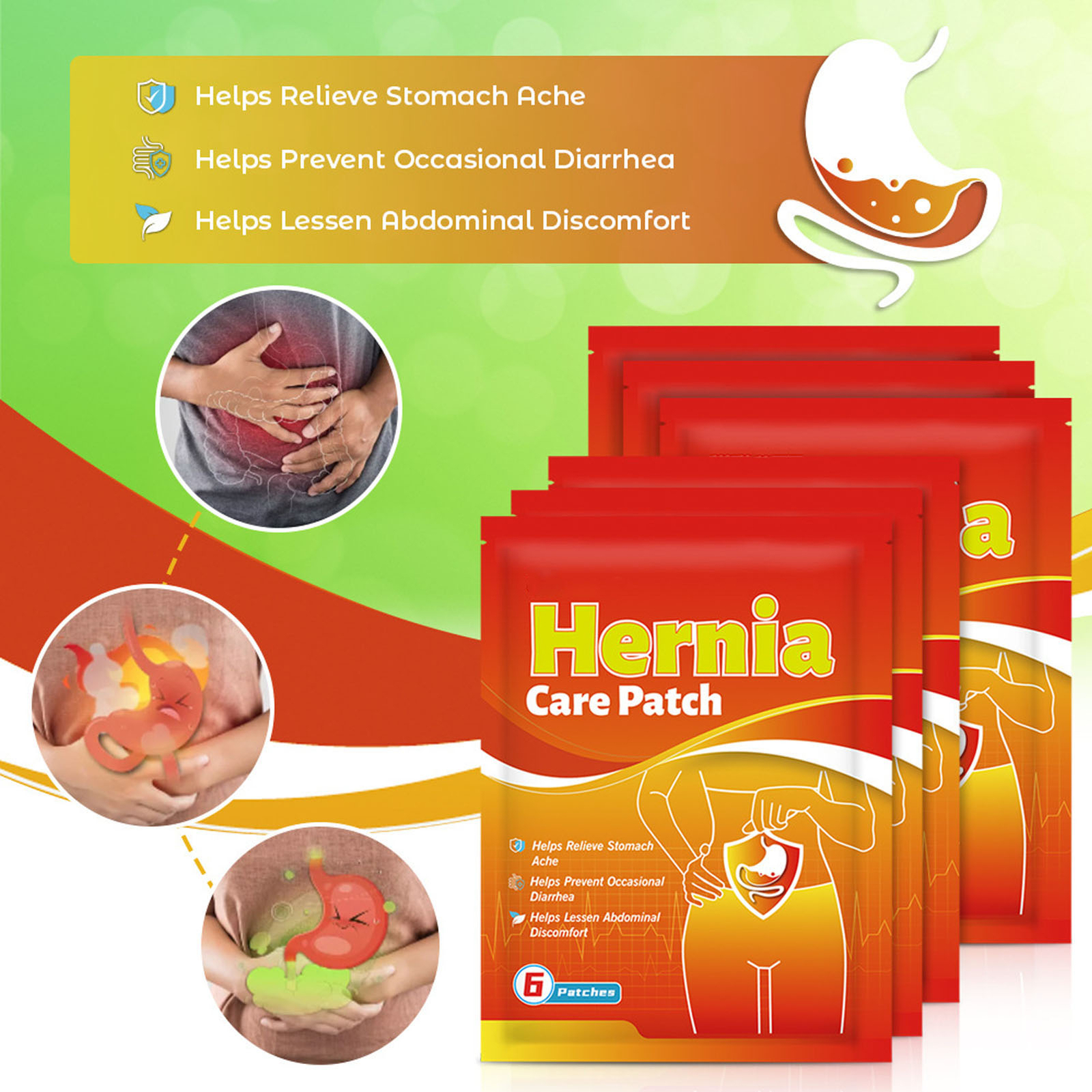 Abdominal Hernia Care Patch 30pcs Abdominal Hernia Care Patch Portable Safe
