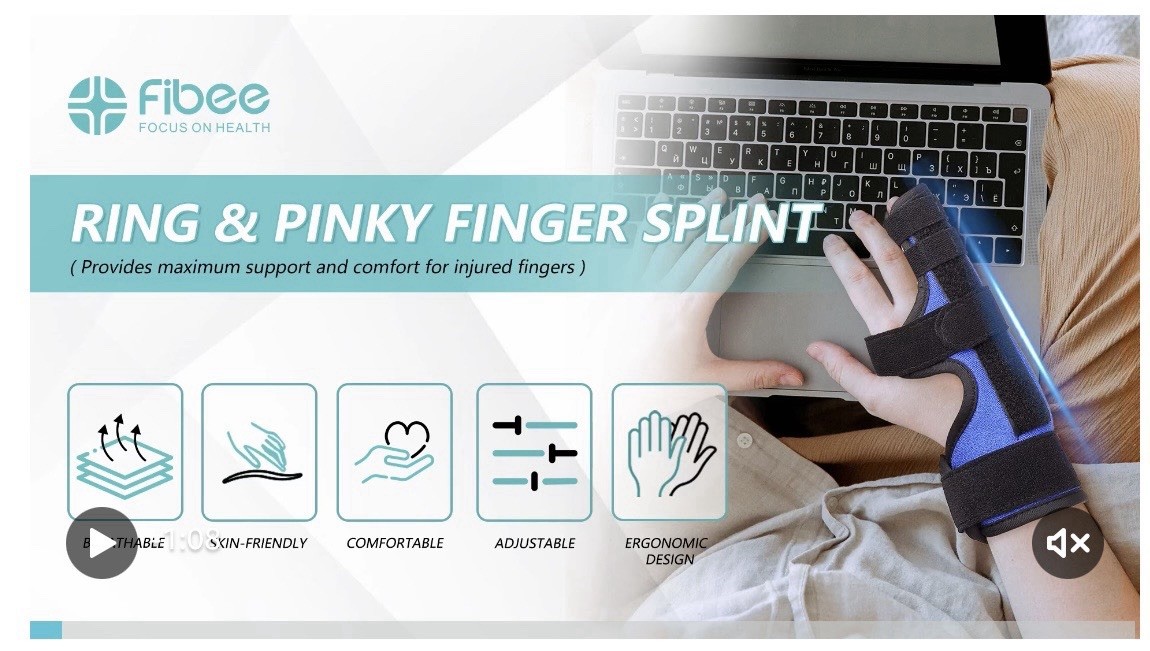 Fracture Splint, Pinky Finger Splint, Adjustable Two Finger Brace,Right or Left
