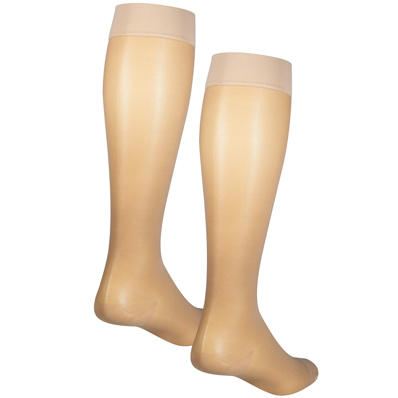 Sheer Compression Stockings, 15-20 mmHg Support, Women’s Medium Denier Nylons…