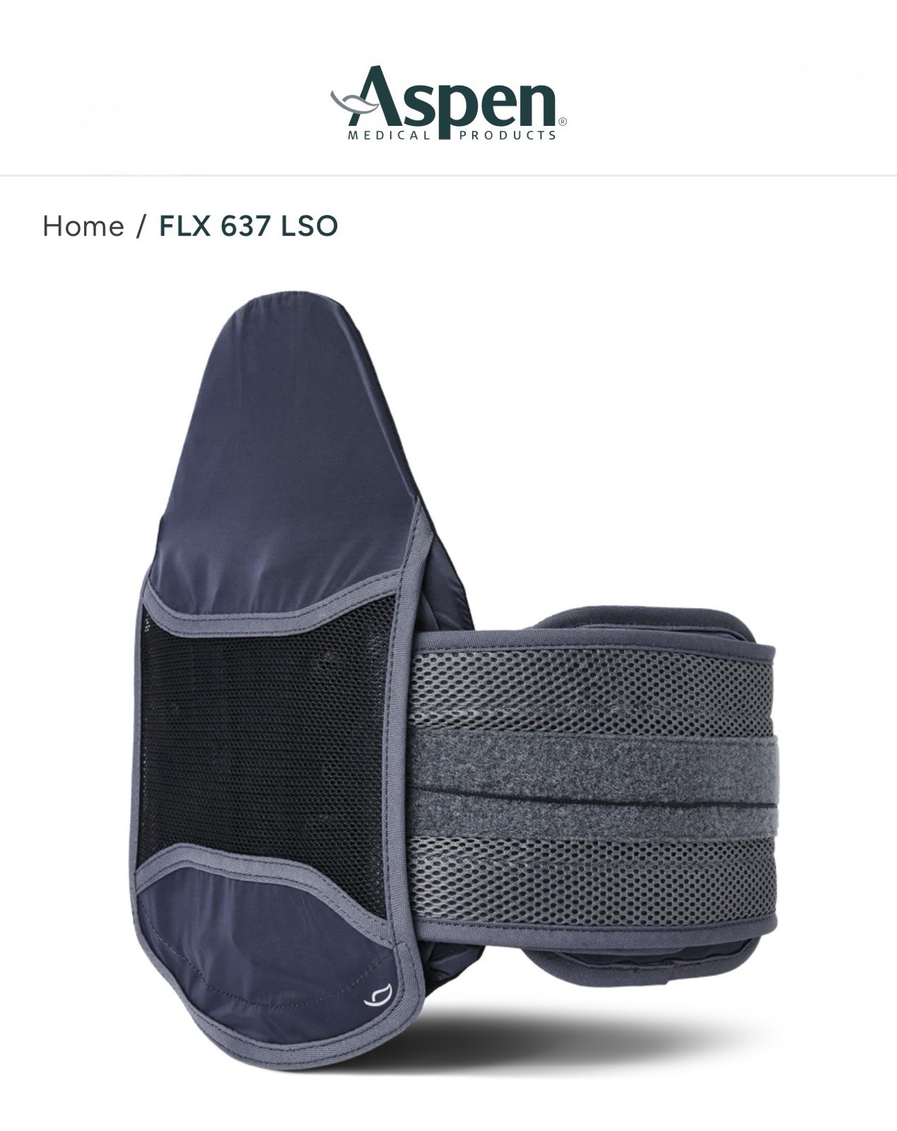 Aspen Back Brace, 10 Available, FLX LSO:637,650: New Unopened Original Packaging