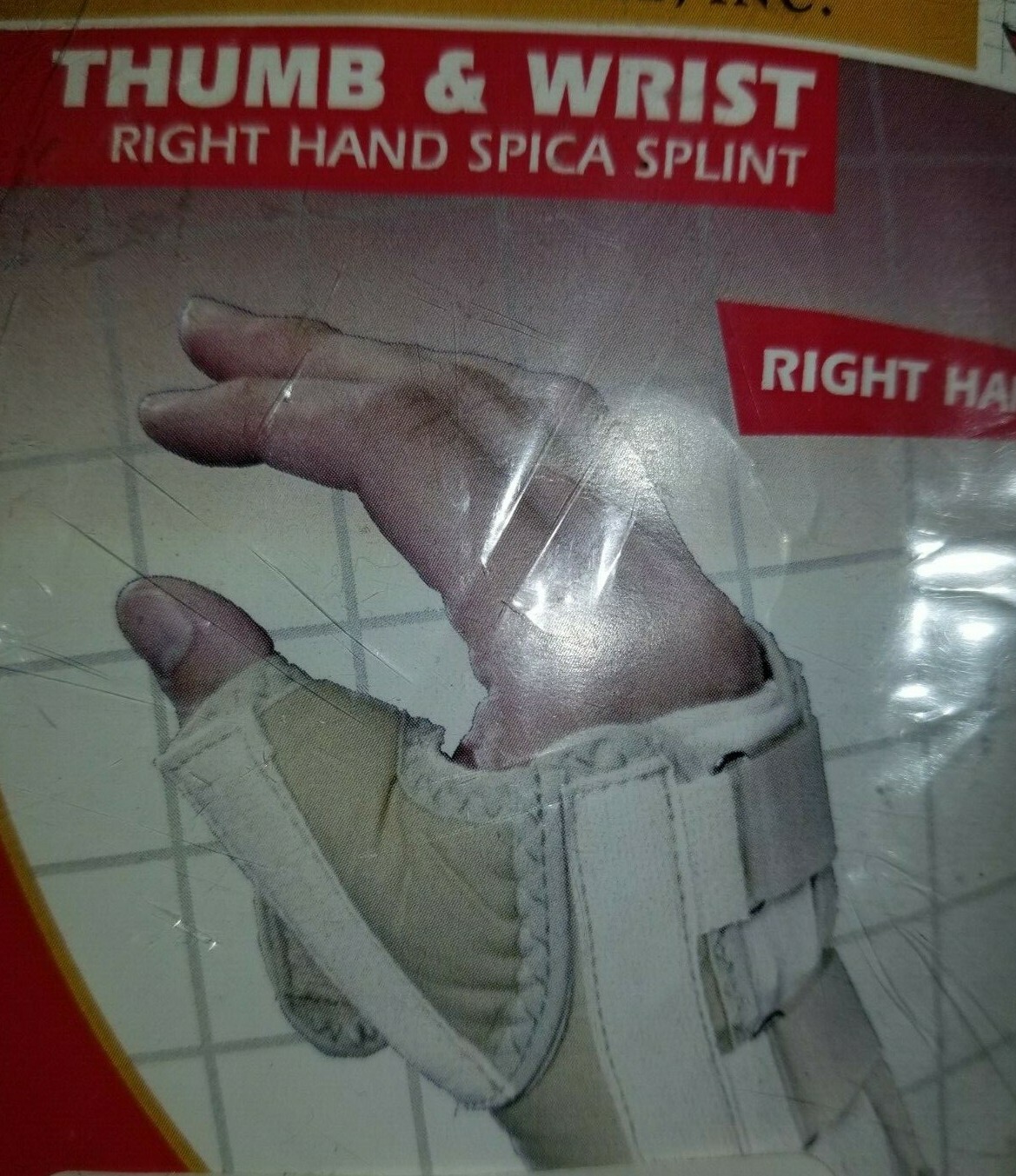 CORE PRODUCTS THUMB & WRIST RIGHT HAND SPICA SPLINT LARGE..6825